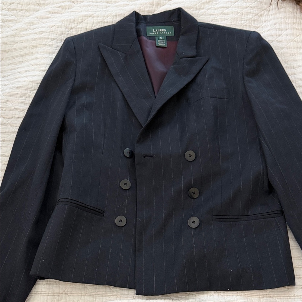 Ralph Lauren Navy Pinstripe Blazer
